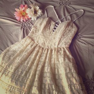 Cream Lace Dress